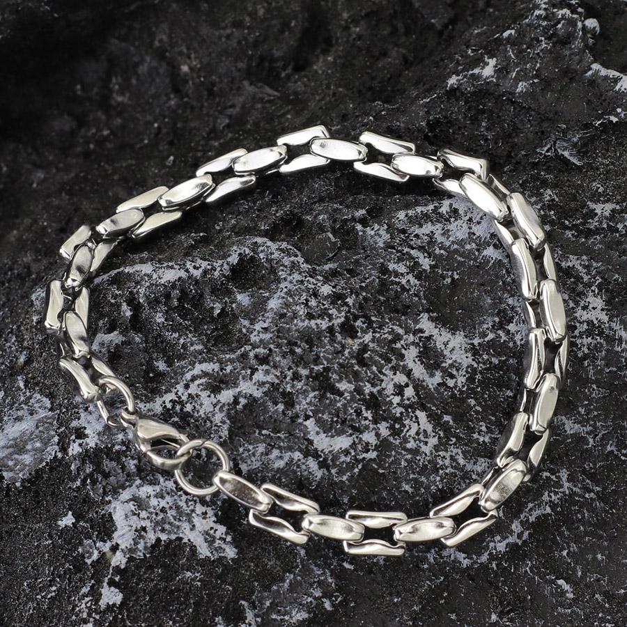 New Silver Color Stainless Steel Chain Bracelet For Men Hiphop Rock Link Braclet Bangle Gifts For Boyfriend Accessoires Homme
