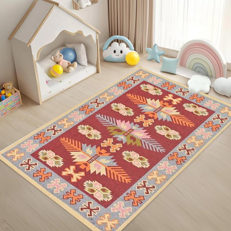 

Southwestern Tribal Geometric 2D Print Area Rug Non Slip Floor Mat for Living Room Bedroom Boho Home Decor Carpet 40X60CM