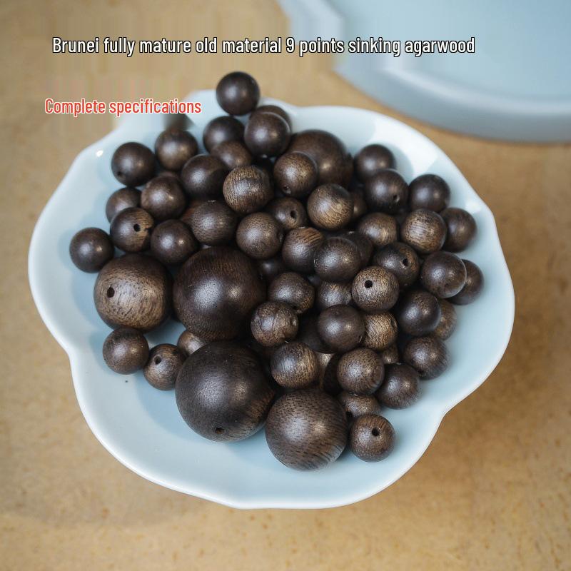 Brunei 9-Point Agarwood Round Beads Bracelet for DIY Buddhist Accessories