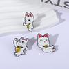 Cartoon Cat Spy Enamel Pin, Fun Anime Brooch, Lapel Badge, Creative Jewelry Gift