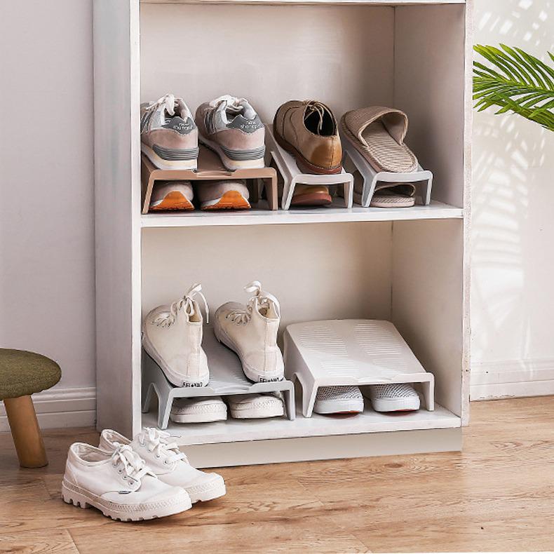 Compact Double-Layer Shoe Rack Organizer for Dorms and Homes