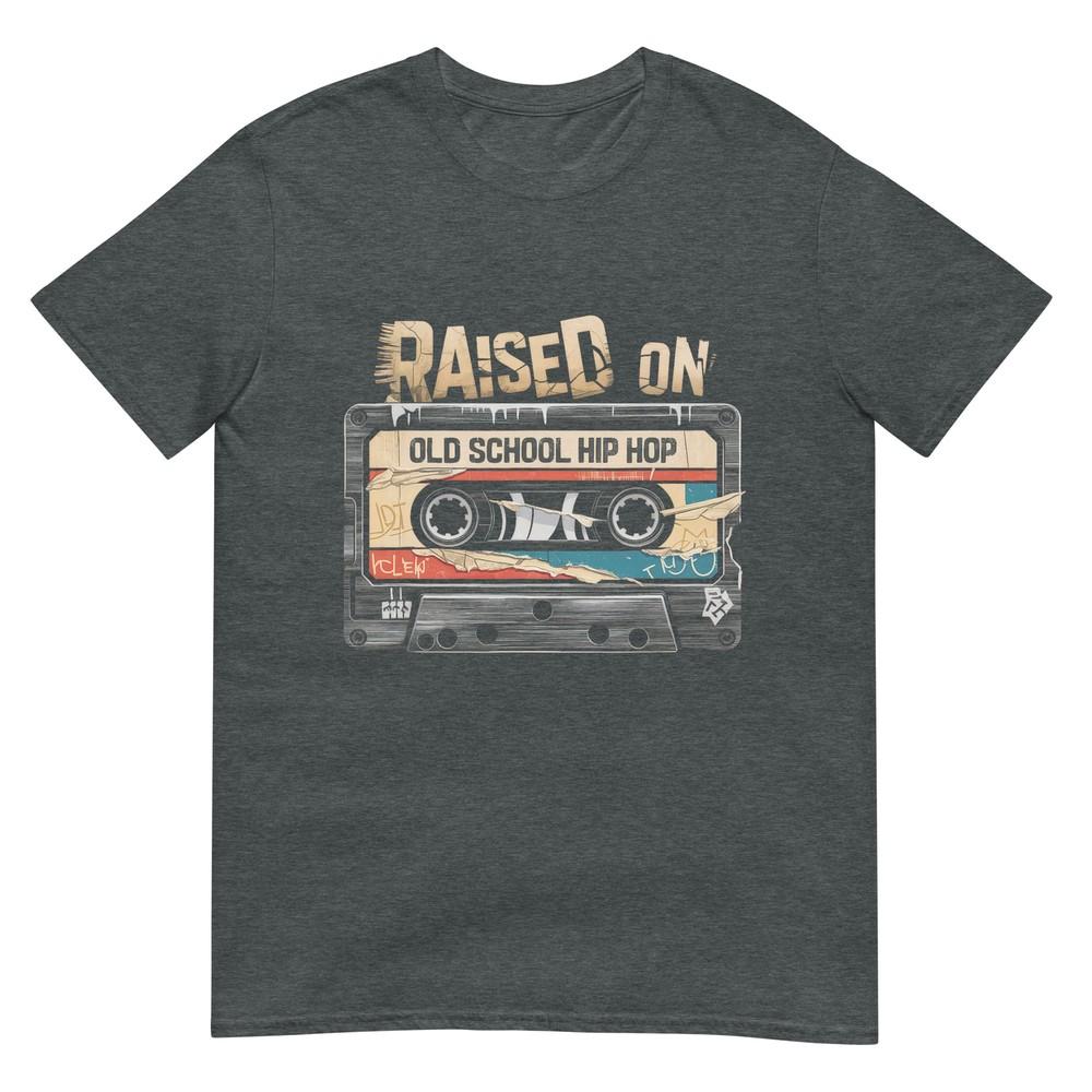 Raised On Old School Hip Hop Tshirt Cassette Graffiti Rap Tshirt