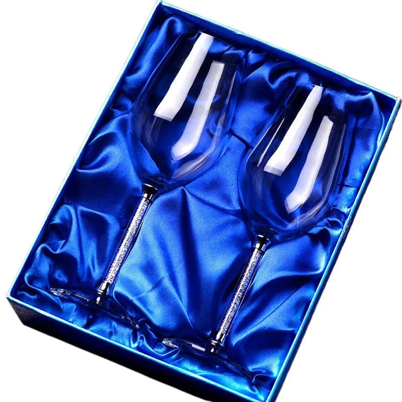 Copa de vino de boda creativa, copa de champán única, copa de cristal para regalo de fiesta, copa de brindis, copa de cristal para aniversario