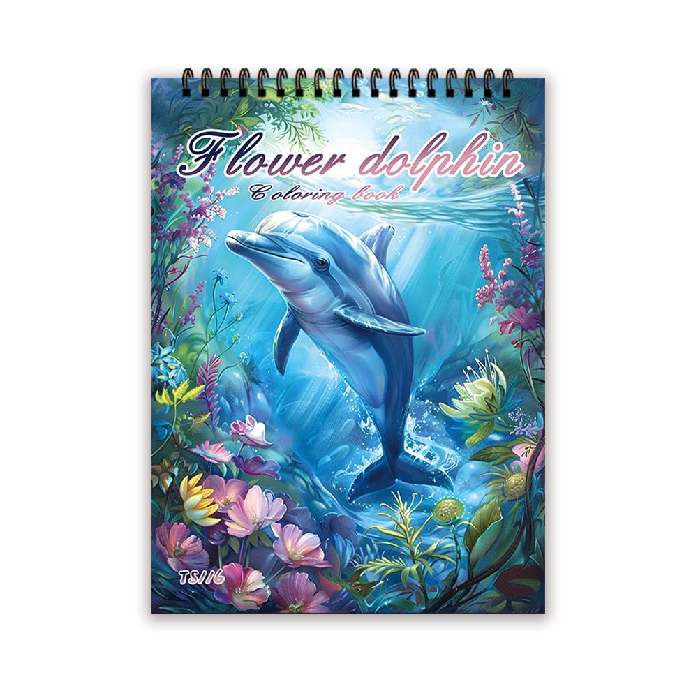 Malbuch für Erwachsene - 30 Blätter Damen-Spiralmalbuch, 11,2 x 8,3 Zoll, Zeichenbuch, Geburtstagsgeschenk, Geschenk für eine Feiertagsparty