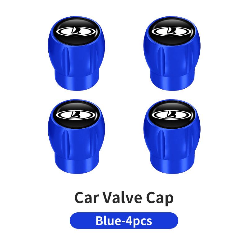 LZEP1 Car Tire Valve Caps Aluminum Alloy Valve Stem Tire Accessories For Lada Priora Kalina Granta Vesta Niva Largus Vaz Samara 2110