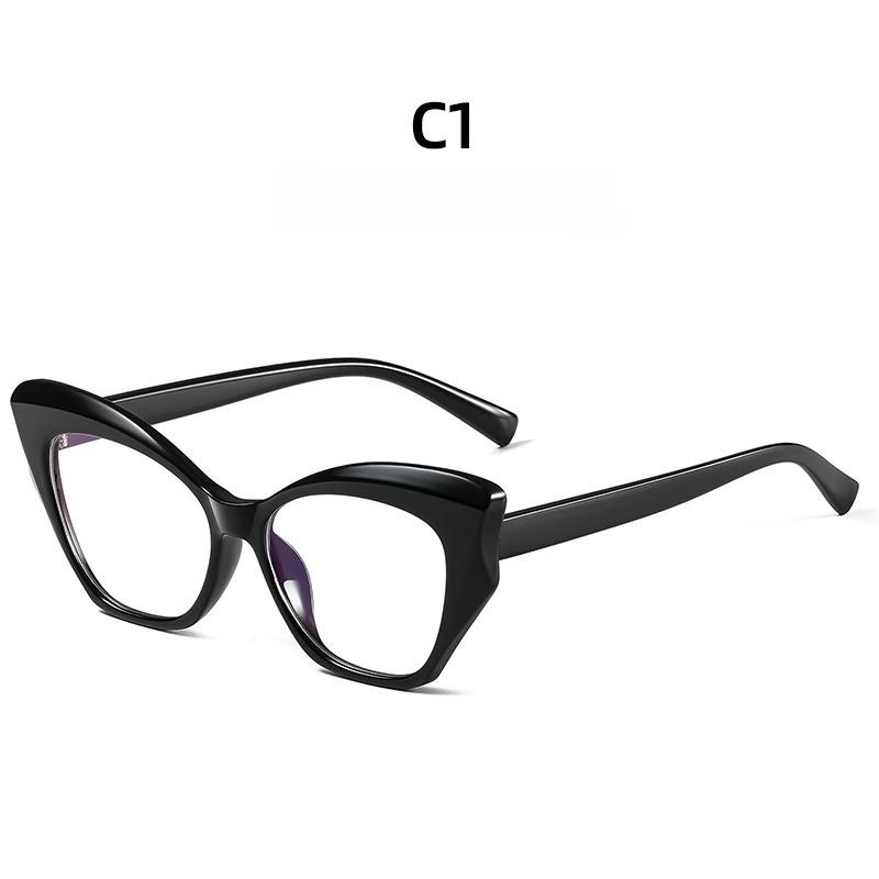 Fashion Blue Light Blocking Ladies Glasses Frame Ultralight Cat-eye Flat Glasses Optical Prescription Glasses Frame Women 62604