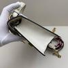[Pre-Owned] Sylvie Gold Buckle Striped Web Leather Mini Tote Shoulder Crossbody Bag - Very Good #119GX9R