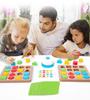 Match Shapes and Colors Board Wooden Montessori Educational Tabletop Building Boys and Christmas Brain Card Educational Party Ages 6 and Up Game,