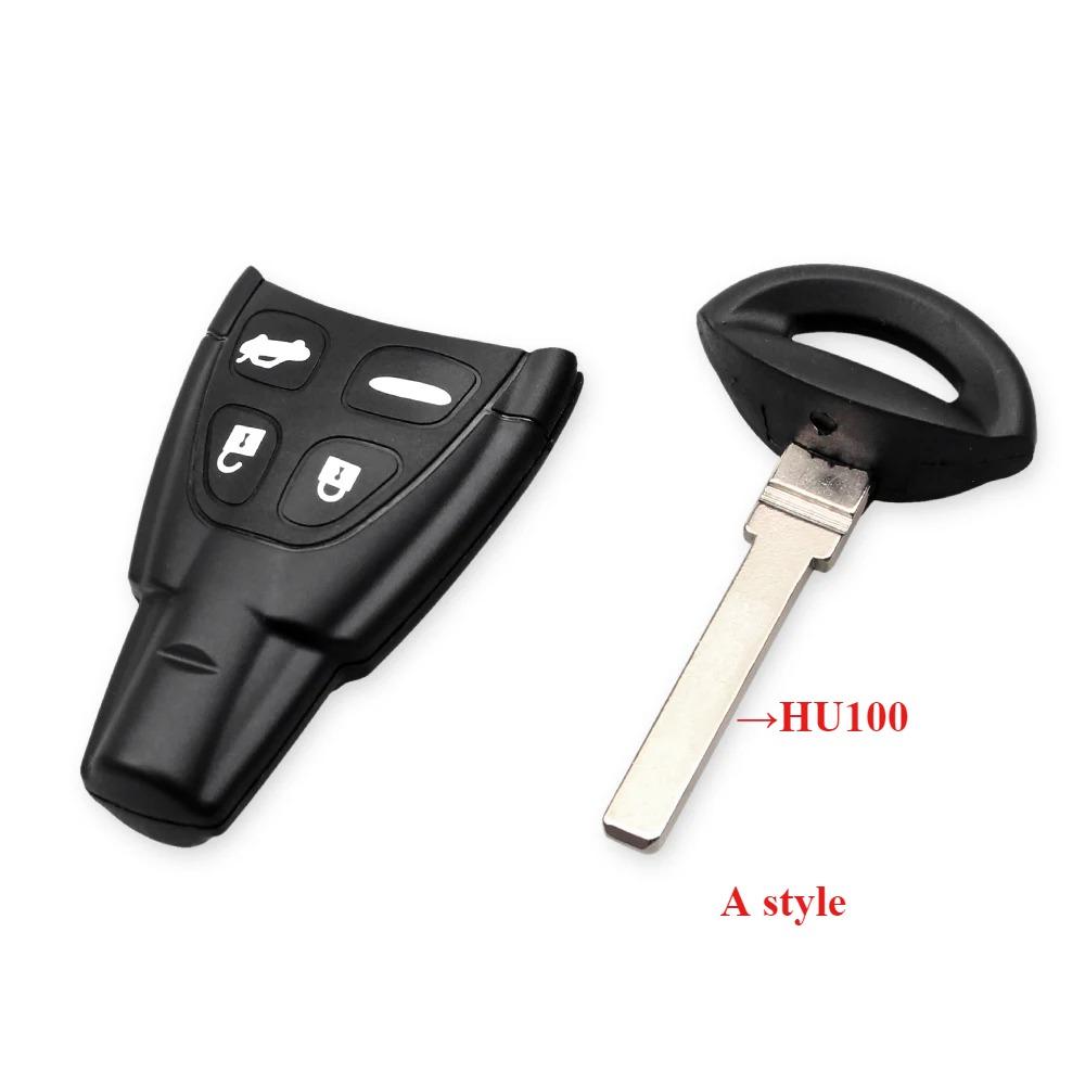 Car Styling Case Smart Key Shell For SAAB 93 95 9-3 9-5 Button Keyless Entry 4 Buttons Remote Keys Shell Case