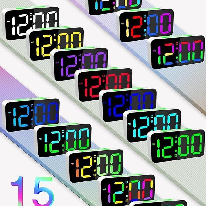 Vibration Alarm Clock 15 Colors Large Sound Large Characters Large Screen Blind Products