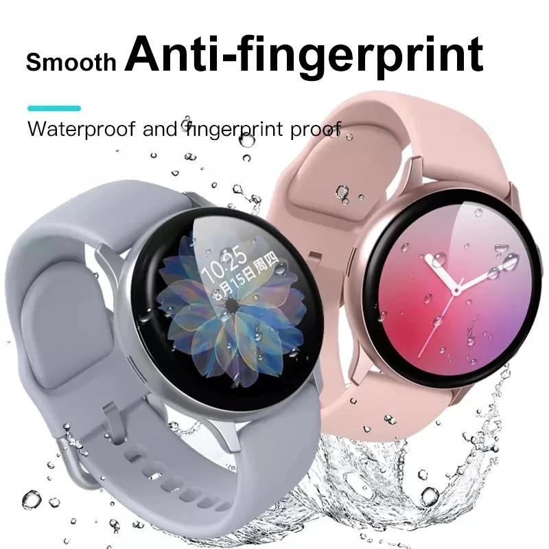20D Screen Protectors Glass For Samsung Galaxy Watch Active 2 40mm 44mm Full Cover Curved Edge Protective Film Scratch Resistant