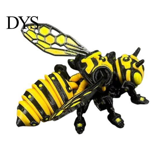 Desktop-Ornament für das Büro, Gelenkige Bienenstatue, 3D-gedruckte bewegliche Gelenke Insektenfigur, Auto-Roboter Armaturenbrett und Schreibtisch-Dekoration, Leichtgewicht