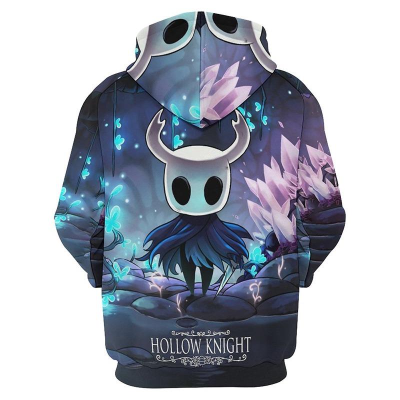 Cartoon Anime Game Pattern Men's Hoodie Hollow Knight Clothing 3D Printing Outdoor Sports Shirt Fashion Oversized Top Kids Clothes