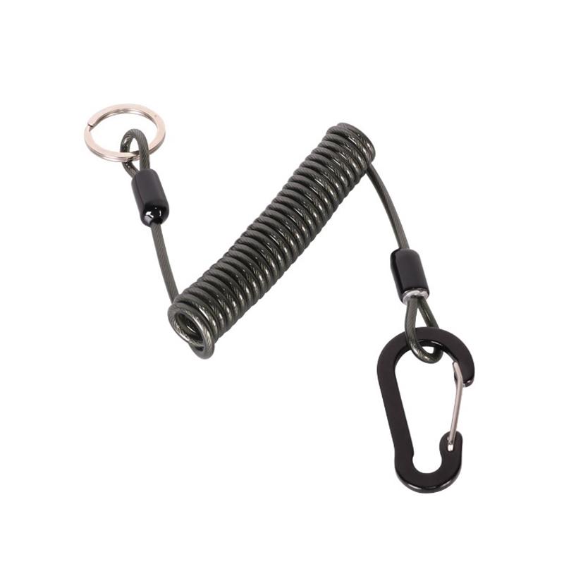 Fishing Missed Rope Anti-Lost Spiral Spring Lure Pliers Lanyard Wire Spring Rope Prevent Rod Drop Lose Tool Fishing Accessories