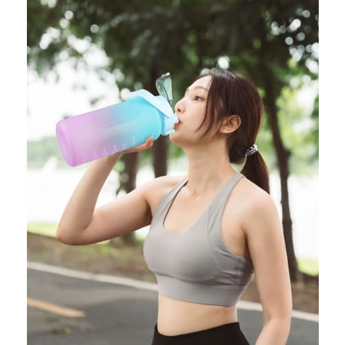 QuiExact 2-Liter Water Bottle, Cold and Heat Resistant, Large Capacity, Ultra-Lightweight, Leak-Proof, Portable, for Outdoor Activities, Sports, Campi