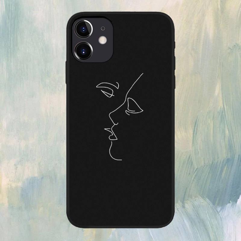 Minimalist Line Sexy Abstract Phone Case for iPhone 13 11 12 Pro Max mini 7 8 6 Plus XR X XS se phone Cover