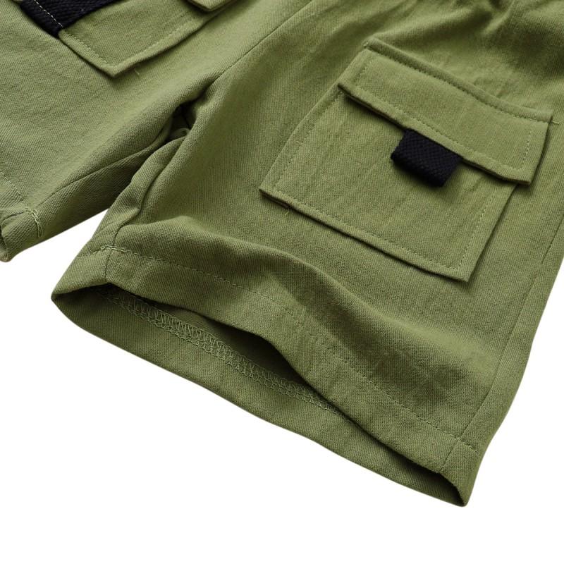 Boy Clothes Infant Outfits Solid Color Short Sleeve Tops + Short Pants Baby Summer 2Pcs Clothing Set