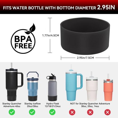 2pcs for Stanley Boots, Silicone Bottom for Quencher Adventure, 40oz, 30oz, IceFlow 20oz, 30oz Bottles, Hydro Flask Tumbler 12~24oz Stanley Cup Access