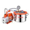 VEVOR 5.7 L(1.5 Galones) Cámara de Vacío y 100 L/min(3.5 CFM) Kit de Bomba, Cámara de Acero Inoxidable, Kit de Cámara de Desgasificación con Bomba de Vacío de Una Etapa