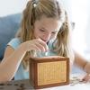 Reusable Coin Tray Storage Case Wooden Money Storage Bank Crafts Money Saving Box  Children Gifts