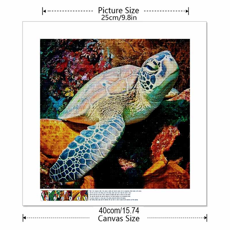 New Arrival 5D DIY Full Circle Diamond Painting "Turtle" Embroidery Cross Stitch Home Decor Gift