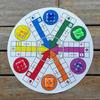 DOWMOO Round 6-Player Ludo Board for Family Games and Fun Gatherings
