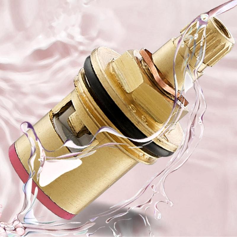 High Performances Faucet Valves Cores with Ceramic Disc Thickened Metal Leak Proof Designs Cartridges for Hot Cold Water