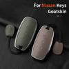 yxkpz10 4 Button Aluminum Alloy Goatskin Car Key Case Cover For Nissan X-trail T33 Qashqai J12 Teana 2022 2023 Car keychain Accessories