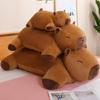 Giant Capybara Plush Doll Floor Mat High Quality Animal Brown Capybara Plush Carpet Home Decor Gift for Boys and Girls