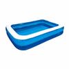 JILONG Giant Rectangle Pool 200cm (200x150x50cm) (Inflatable Size) with Large Air Stopper and Drain Plug, JL-687942 BL