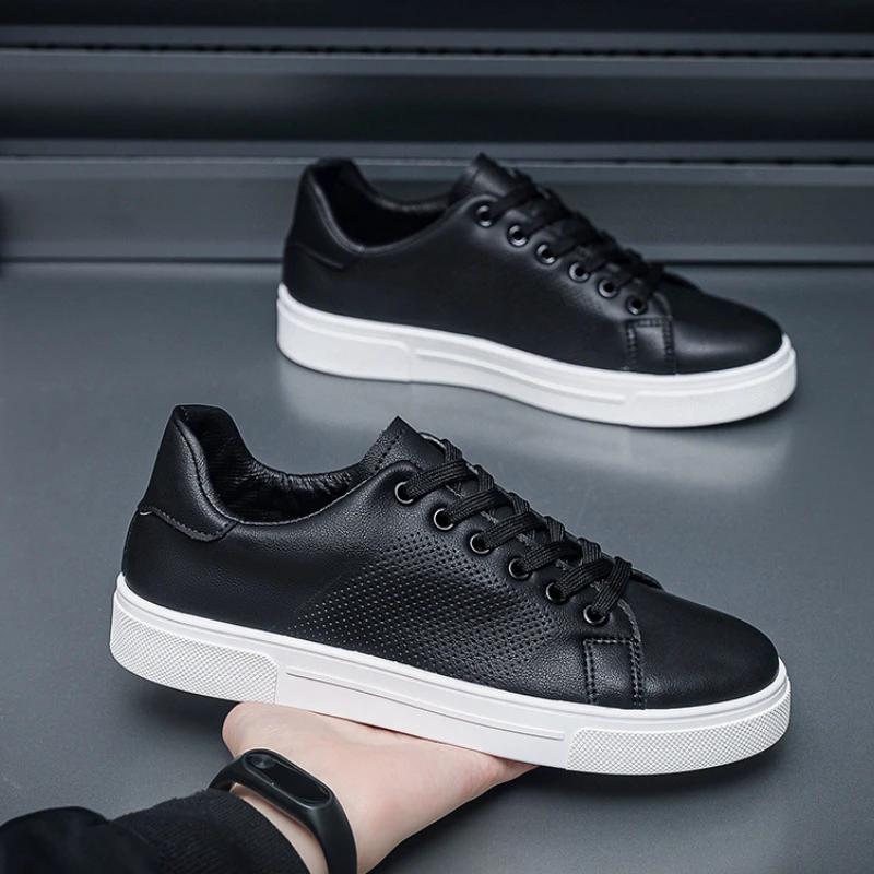 Spring Leather Casual Men's Shoes Fashion Mens Flats Comfortable Soft Mens Walking Shoes Male Sneakers Para Hombre