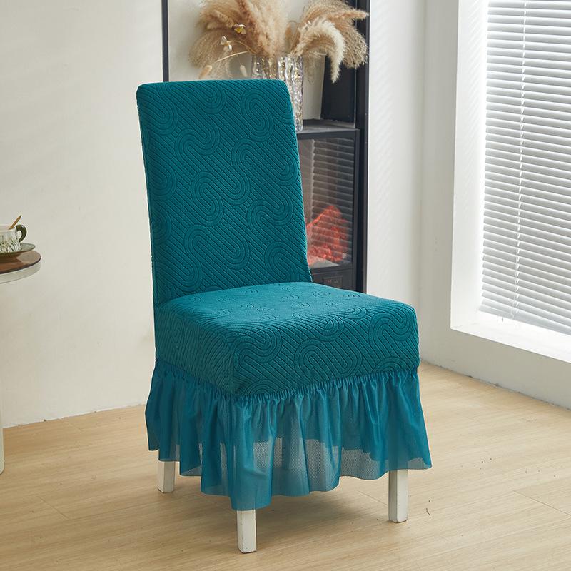 Thickened Chair Cover Elastic One-Piece Dining Chair Cushion Backrest Integrated Hotel Stool Cover Chair Cover Universal