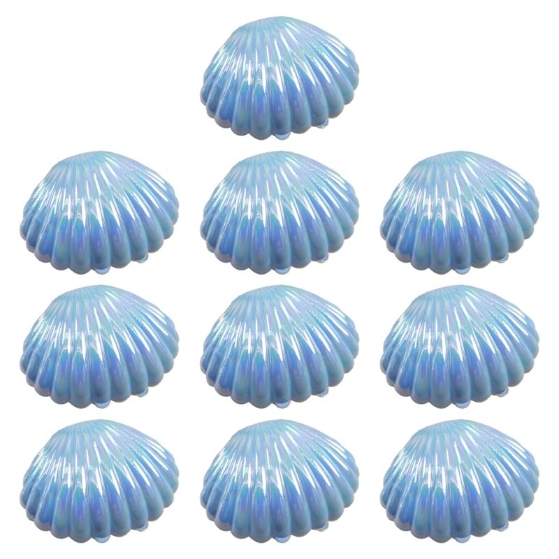 Stylish Beach Theme Candy Holder For Wedding Shimmering Plastic Shell Gift Packaging Box Jewelry Organiser