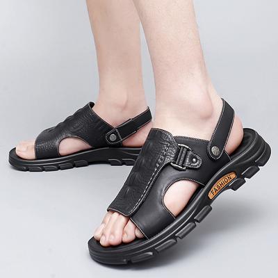 Fashion Sandals Men Summer Fashion Thick Soled Open Toe Sandals Business Sandal Breathable High Quality Outdoor Hiking Anti Slip Sandal