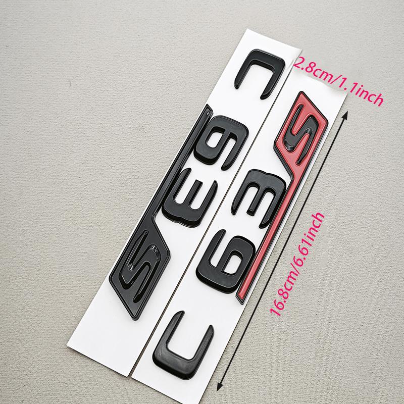 For Mercedes Benz AMG C63S Auto Tail Accessories New 3D ABS Car Styling Logo C63S Badge Sticker Rear Trunk Emblem Decals