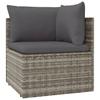 Patio Furniture Sets 5 Piece Garden Lounge Set With Cushions Grey Poly Rattan