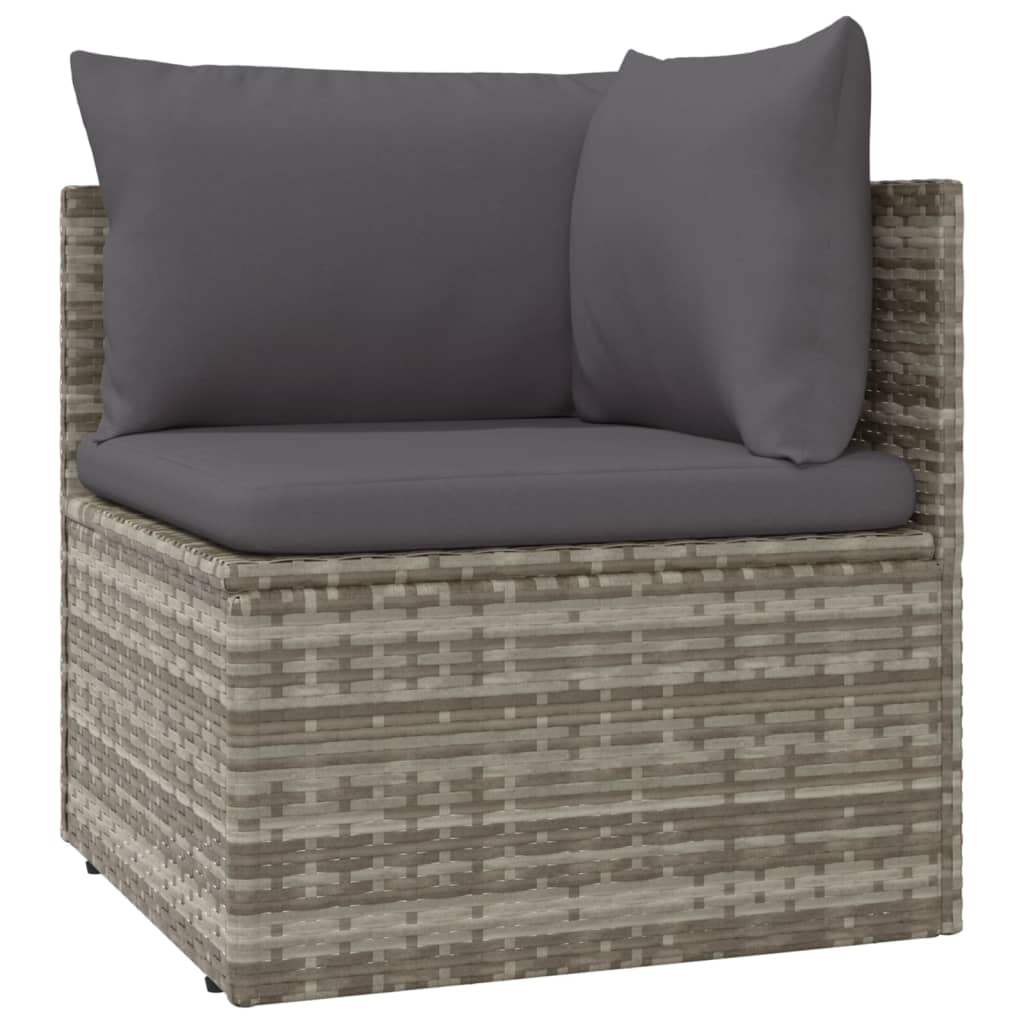 Patio Furniture Sets 5 Piece Garden Lounge Set With Cushions Grey Poly Rattan