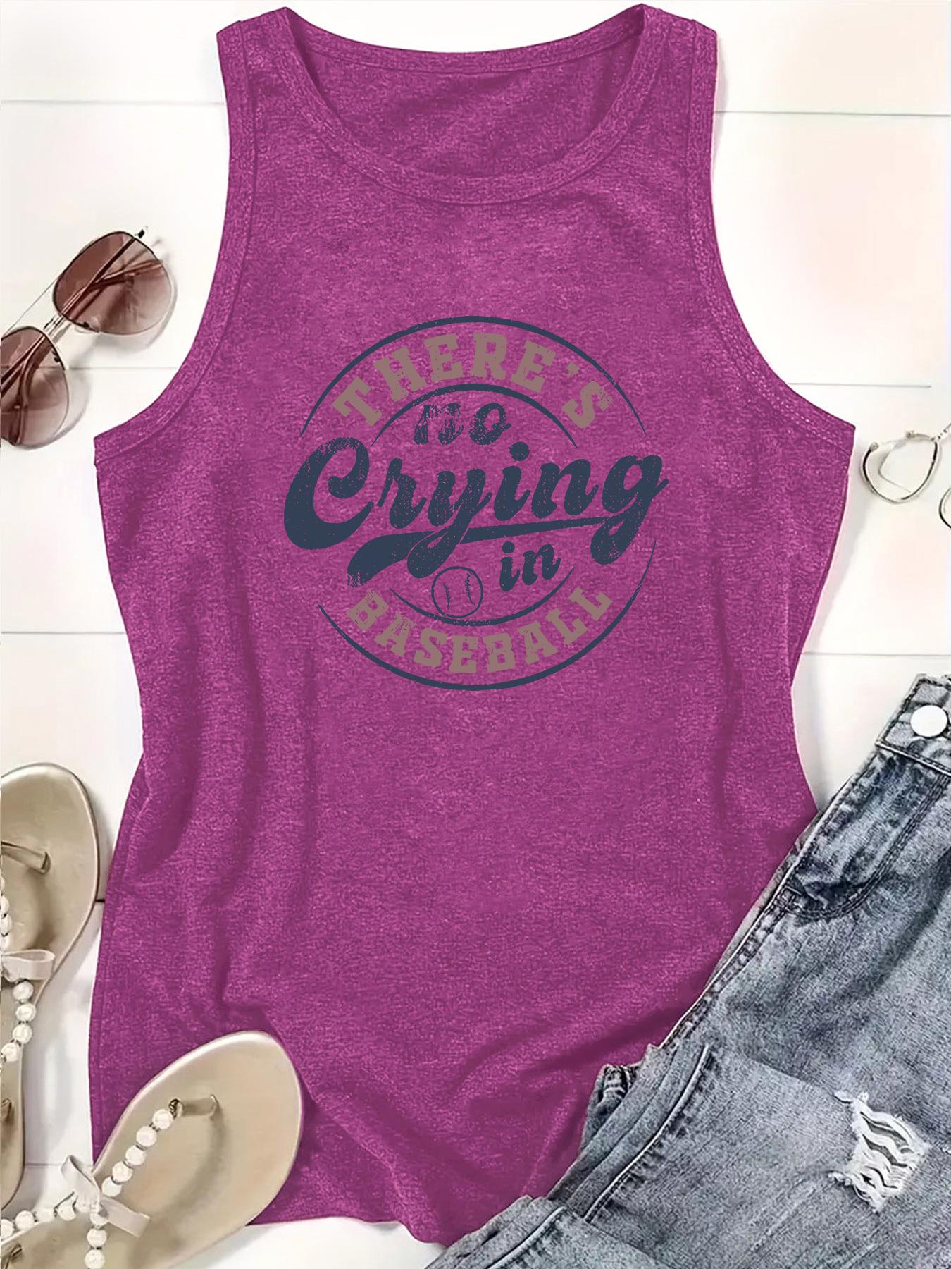 

Женская повседневная свободная майка Eiying с круглым вырезом и принтом в виде букв Medium темно-красного