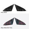 Rear Side Window Louver Vent Cover Trim Car Accessories Carbon Fiber Decor for Honda Civic 10th 2016 2017 2018