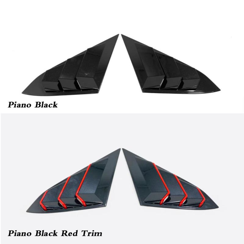 Rear Side Window Louver Vent Cover Trim Car Accessories Carbon Fiber Decor for Honda Civic 10th 2016 2017 2018
