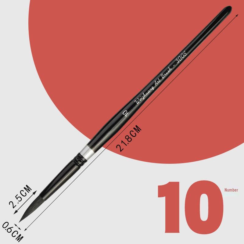 Red Round Head Watercolor Brush with Squirrel Imitation Nylon Hair for Adult Artists