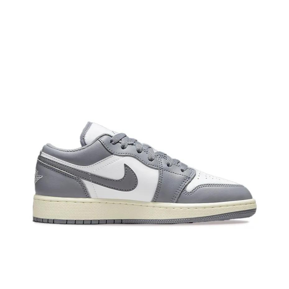 Jordan Air 1 Pelle Basse Comode Sportive Minimaliste Basse Scarpe da Pallacanestro Unisex Sneaker Grigio 563460-065