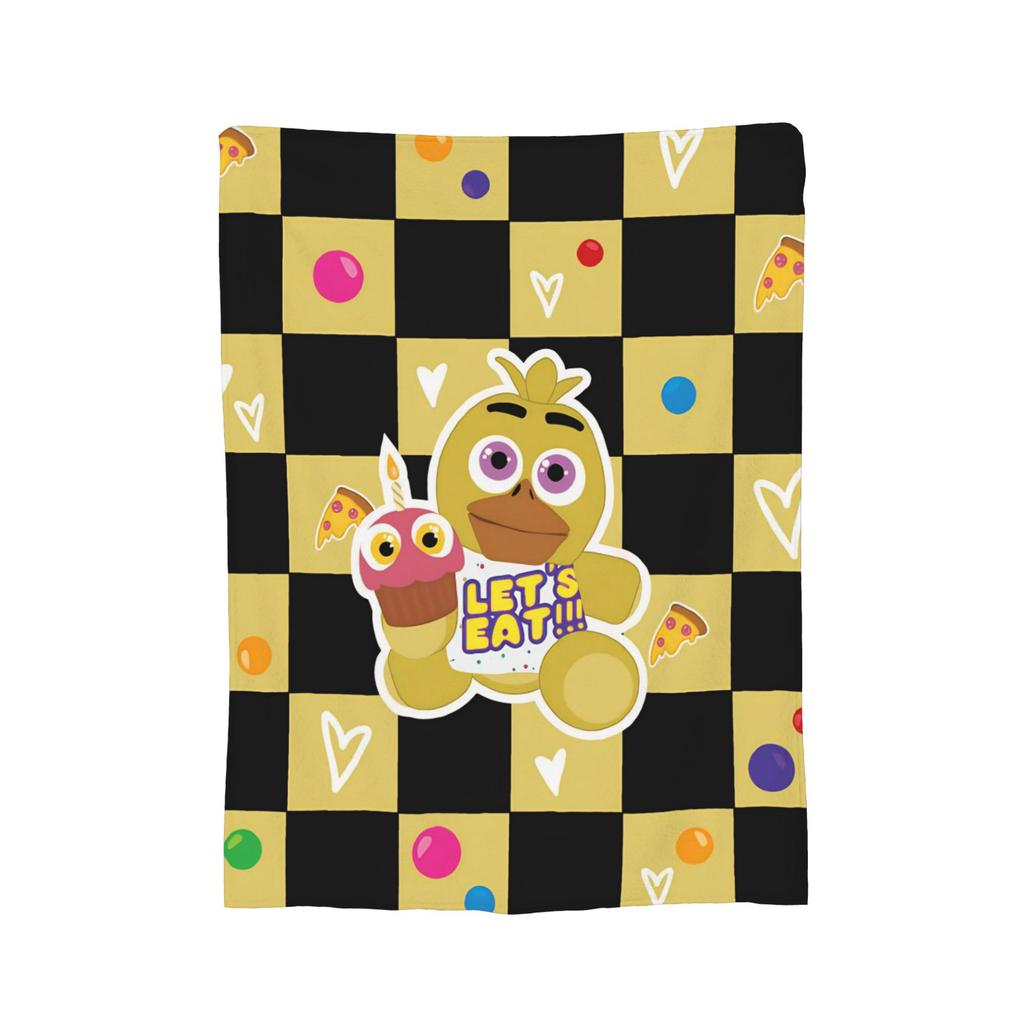 FNAF At Freddys Blanket Flannel All Season Portable Super Warm Throw Blanket for Bedding Bedroom Bedspread