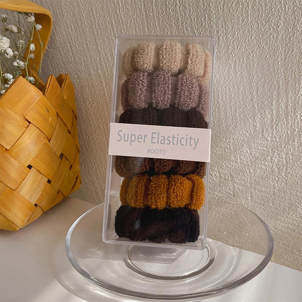 Seamless Hair Ties Elastic Headbands Made with Polyester and Spandex for All Hair Types Gentle on Hair No Breakage