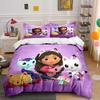 Diverse Misure Carino Cartone Animato G-La Casa delle Bambole di Gabby Set Biancheria da Letto Stampato 1 Copripiumino 2 Federe Ragazzi Ragazze Bambini Regali di Lusso