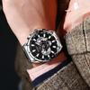 CURREN 8363 Men's Waterproof Quartz Steel Band Watch with Multifunctional Seven-Needle Design and Calendar/Weekday Display.