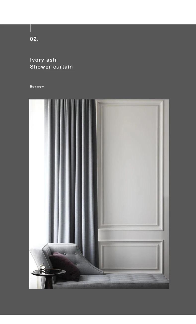 

Nordic Velvet Two Floors Shower Superior Quality Gothic Decor Curtain Set Free Perforated Waterproof Fabric Warm Shower Curtain W120xH180cm