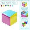 Learning Cubes Pocket Classroom Dices DIY Education Playing Game Dices Teaching Stacking Blocks with 6Pcs Clear Pocket