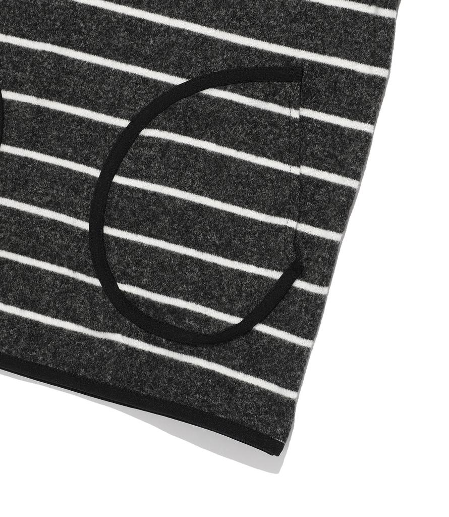 Stripe Sleeveless Hoodie_Charcoal(Ng2Fffm401A)