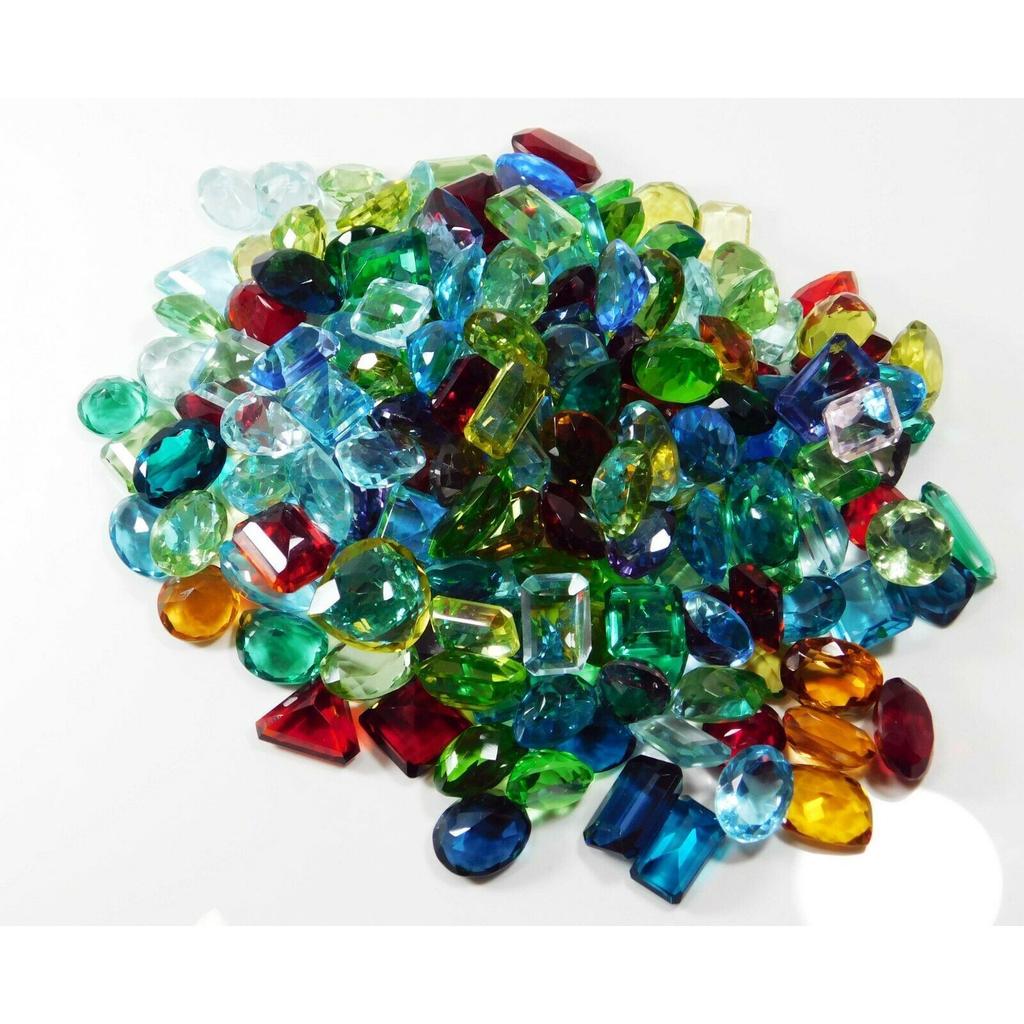 500 Ct Lab-Created Topaz  Loose Gemstone CERTIFIED Mix Color & Shape Lot